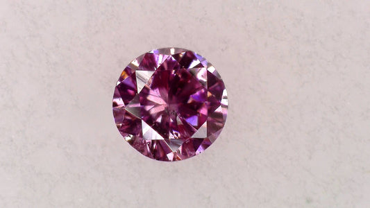 0.059ct Fancy Vivid Purple Pink I-1 ****/GD/FR Faint Natural 2.48-2.53x1.49mm RD Loose Diamond