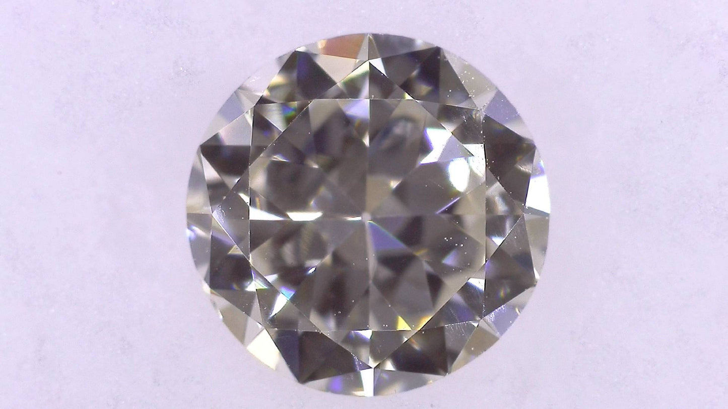 0.719ct J SI-1 POOR/GD/PR MEDIUM YELLOWISH GREEN NATURAL 5.90-5.98X3.25mm Loose Diamond