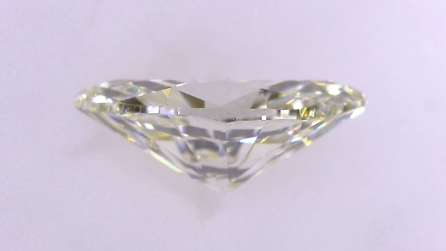 1.074ct UNDER N)VERY LIGHT YELLOW VS-1 ****/GD/GD FAINT NATURAL 9.44-5.24X3.73mm MQ Diamond Loose