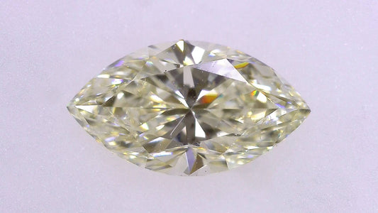 1.074ct UNDER N)VERY LIGHT YELLOW VS-1 ****/GD/GD FAINT NATURAL 9.44-5.24X3.73mm MQ Diamond Loose