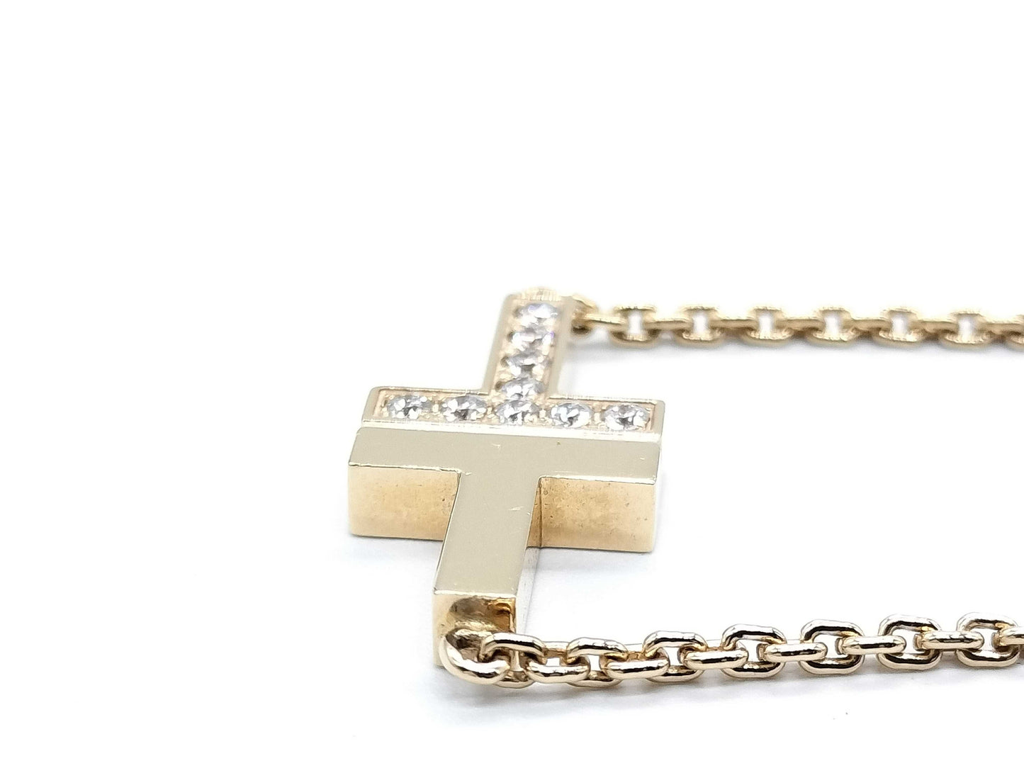 Tiffany & Co. T TWO Shell Diamond Necklace in PG and Au750, 22.5g 