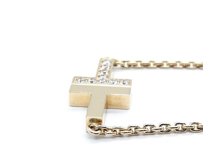 Tiffany & Co. T TWO Shell Diamond Necklace in PG and Au750, 22.5g 