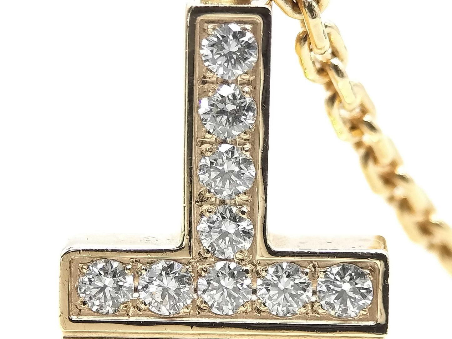 Tiffany & Co. T TWO Shell Diamond Necklace in PG and Au750, 22.5g 