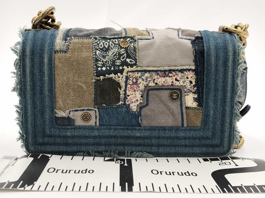 CHANEL Boy Chanel 20 Denim Chain Shoulder Bag Shoulder Bag
