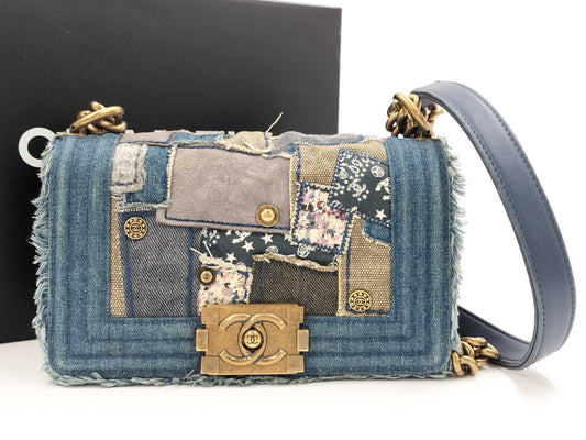 CHANEL Boy Chanel 20 Denim Chain Shoulder Bag Shoulder Bag