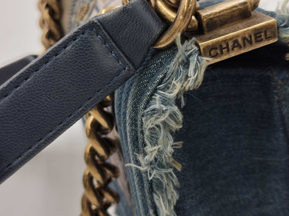 CHANEL Boy Chanel 20 Denim Chain Shoulder Bag Shoulder Bag