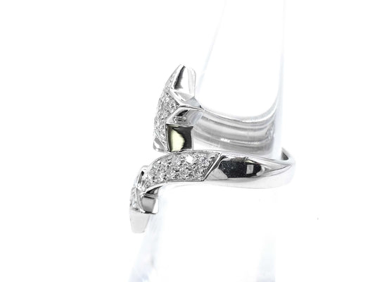 CHANEL Comet #46 Diamond Ring, White Gold, OR750, 6.8g 