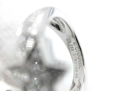 CHANEL Comet #46 Diamond Ring, White Gold, OR750, 6.8g 