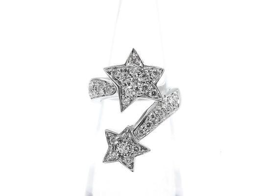 CHANEL Comet #46 Diamond Ring, White Gold, OR750, 6.8g 