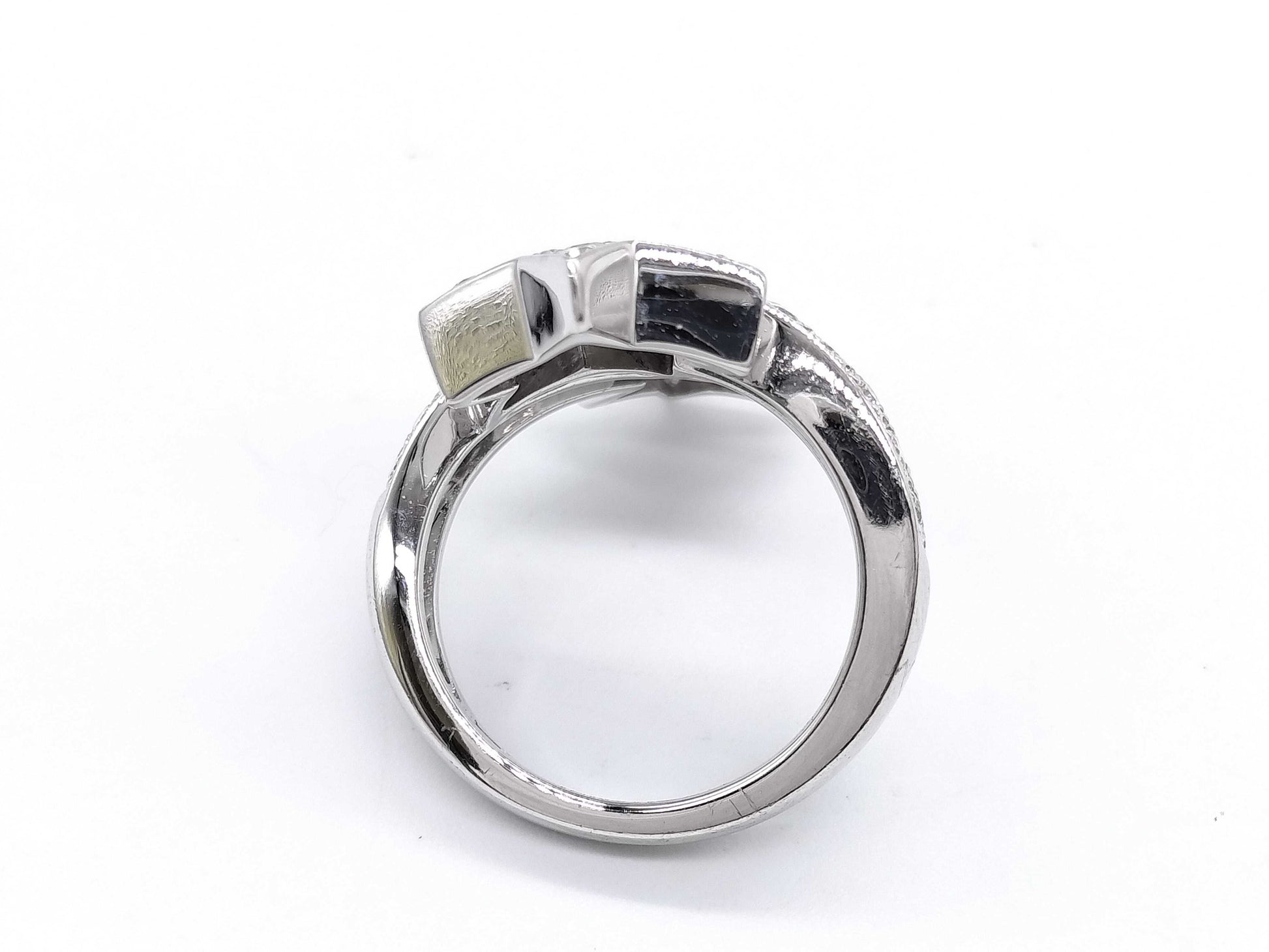 CHANEL Comet #46 Diamond Ring, White Gold, OR750, 6.8g 