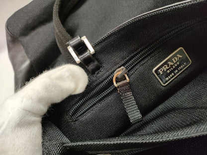 PRADA Canvas x Leather Handbag