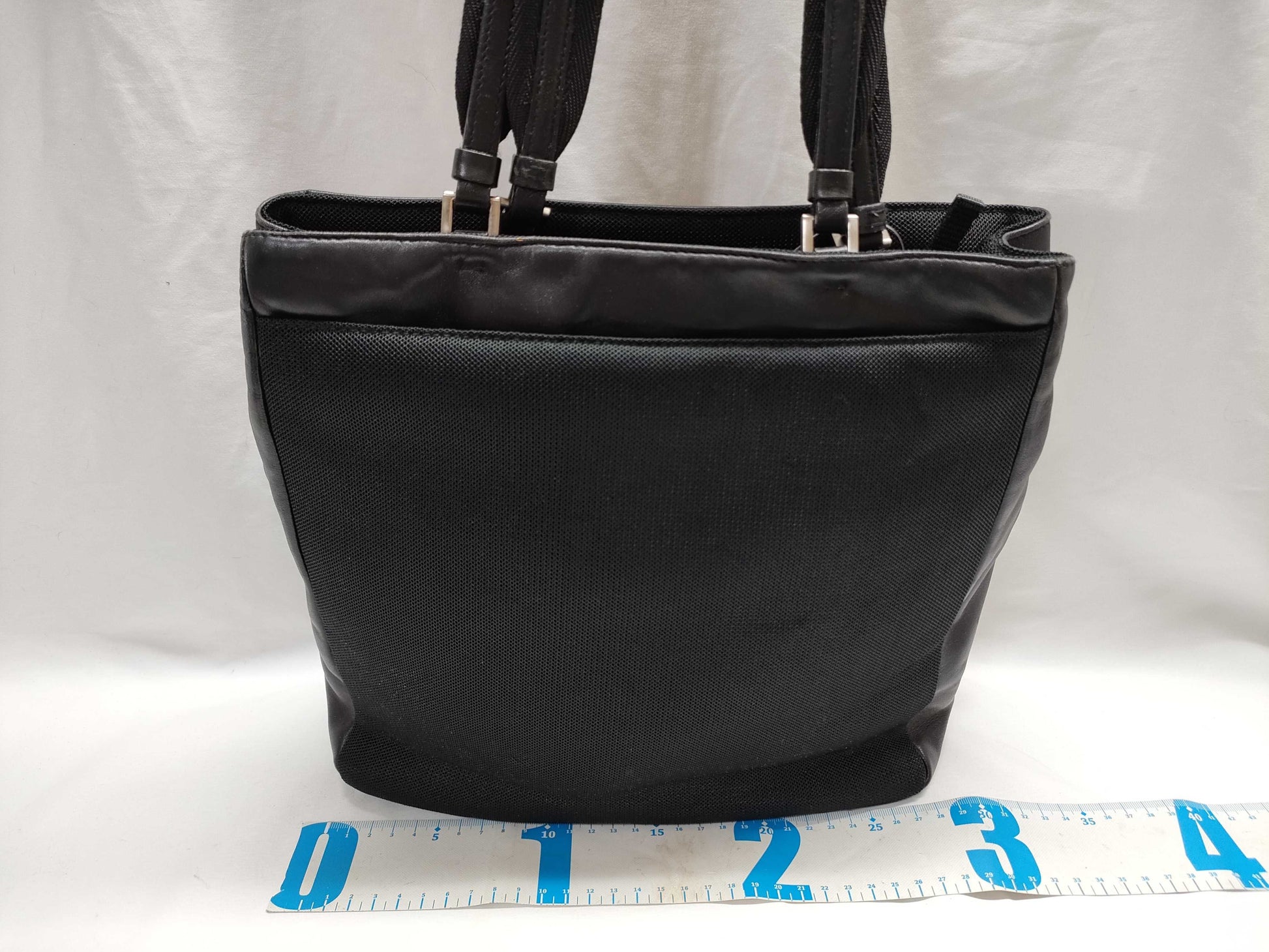 PRADA Canvas x Leather Handbag