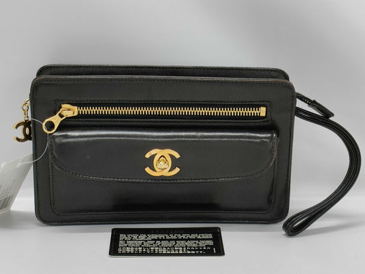 CHANEL Lambskin Clutch Bag Clutch Bag