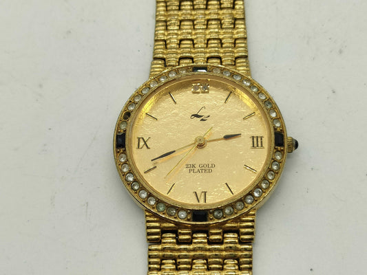 LZ 23K Gold Dial LZ-106 QZ Boys' Watch