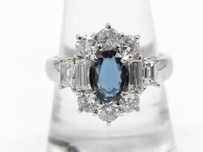 AX 0.88ct D 1.68ct Pt900 8.5g Ring 