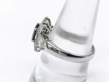 AX 0.88ct D 1.68ct Pt900 8.5g Ring 