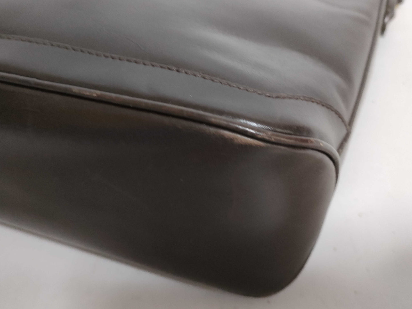 CELINE Leather Shoulder Bag Brown Shoulder Bag