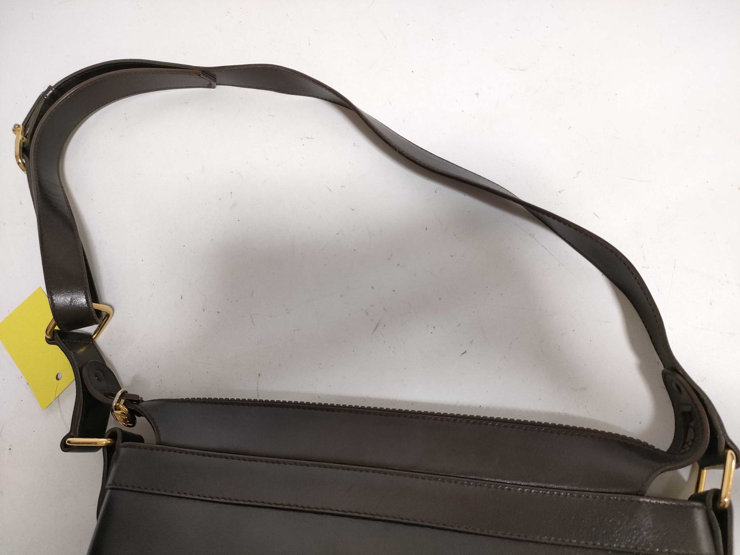 CELINE Leather Shoulder Bag Brown Shoulder Bag