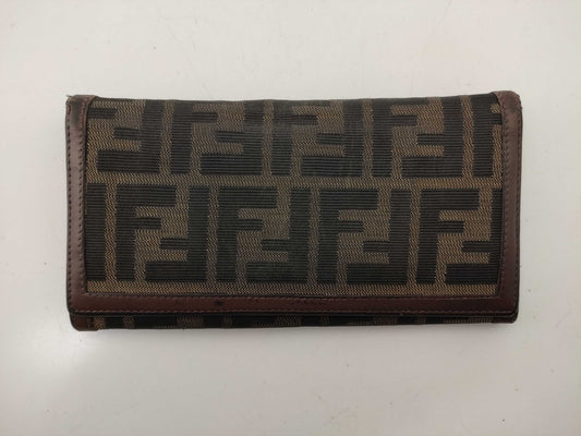 FENDI Zucca long wallet