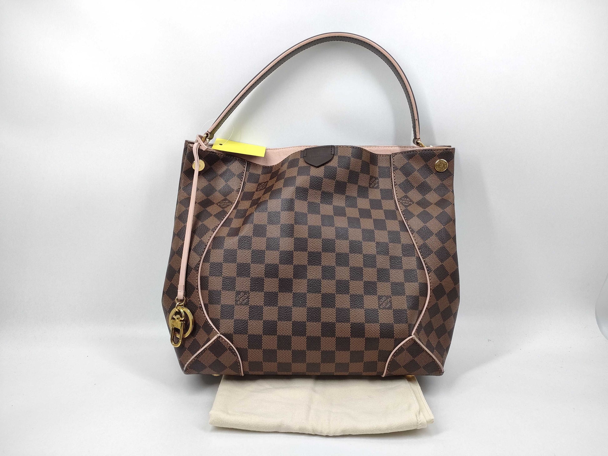 LOUIS VUITTON N41556 Damier Kaisa Hobo/Rose Ballerine Shoulder Bag