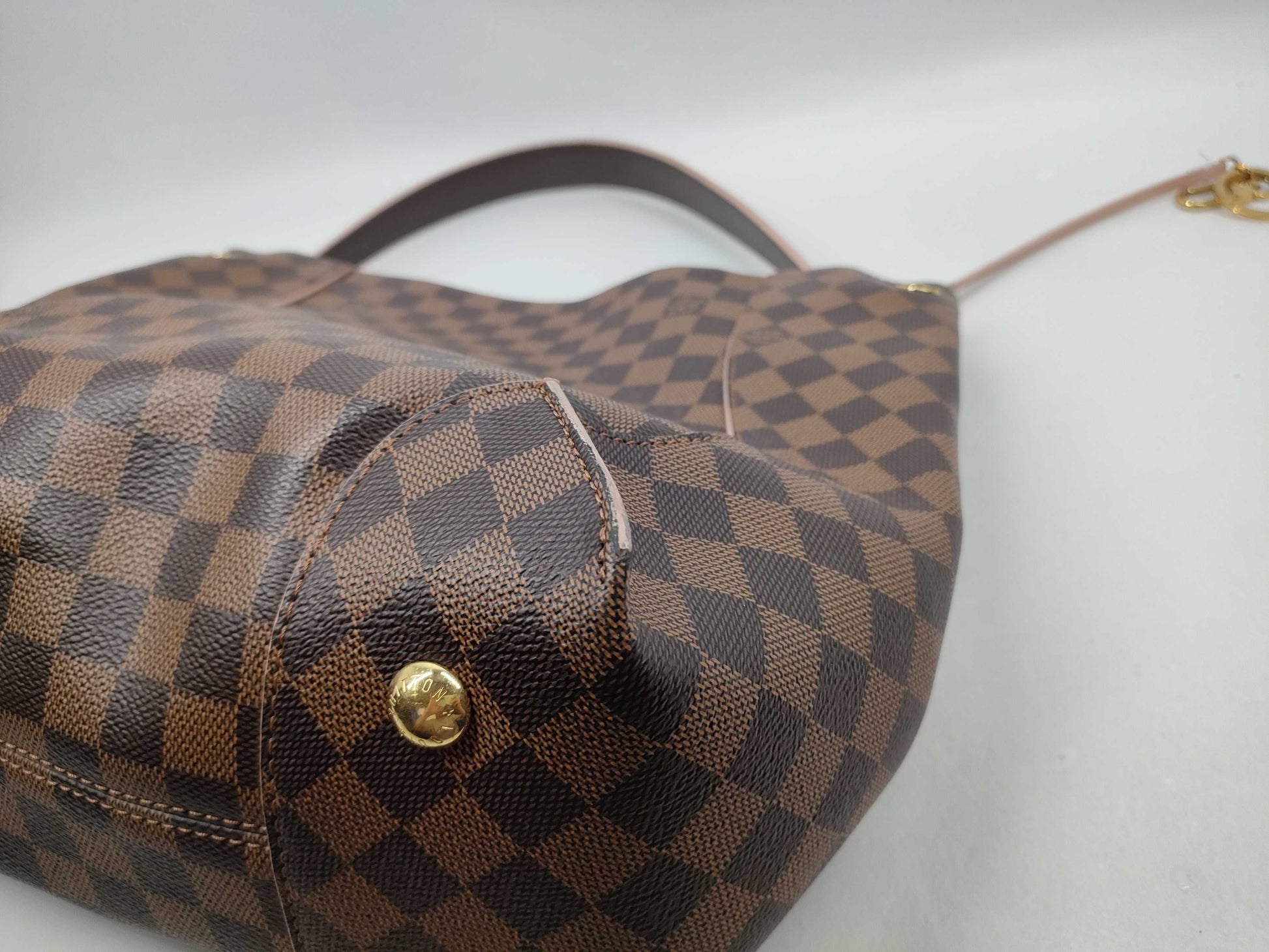 LOUIS VUITTON N41556 Damier Kaisa Hobo/Rose Ballerine Shoulder Bag