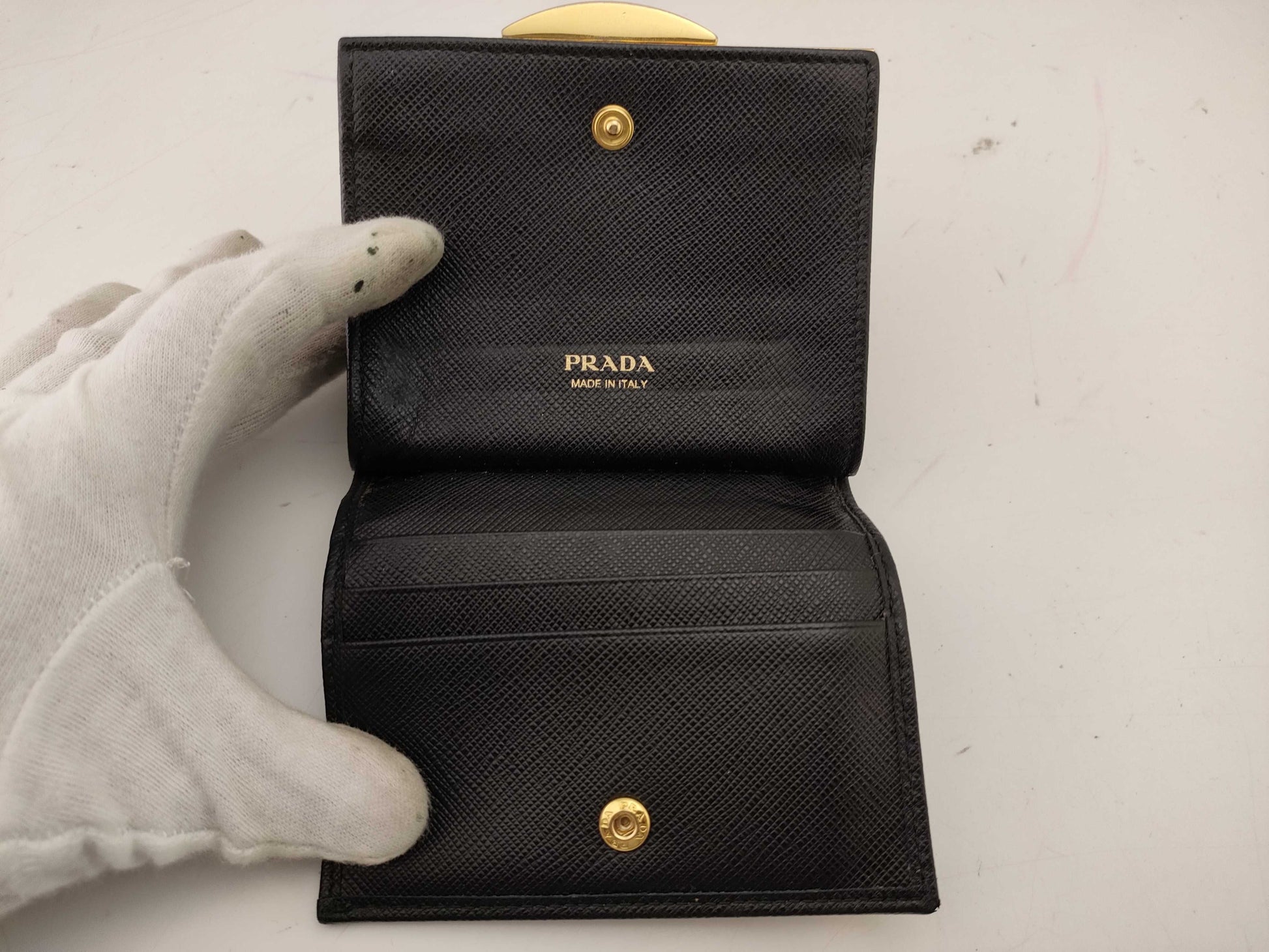 PRADA Saffiano Compact Wallet