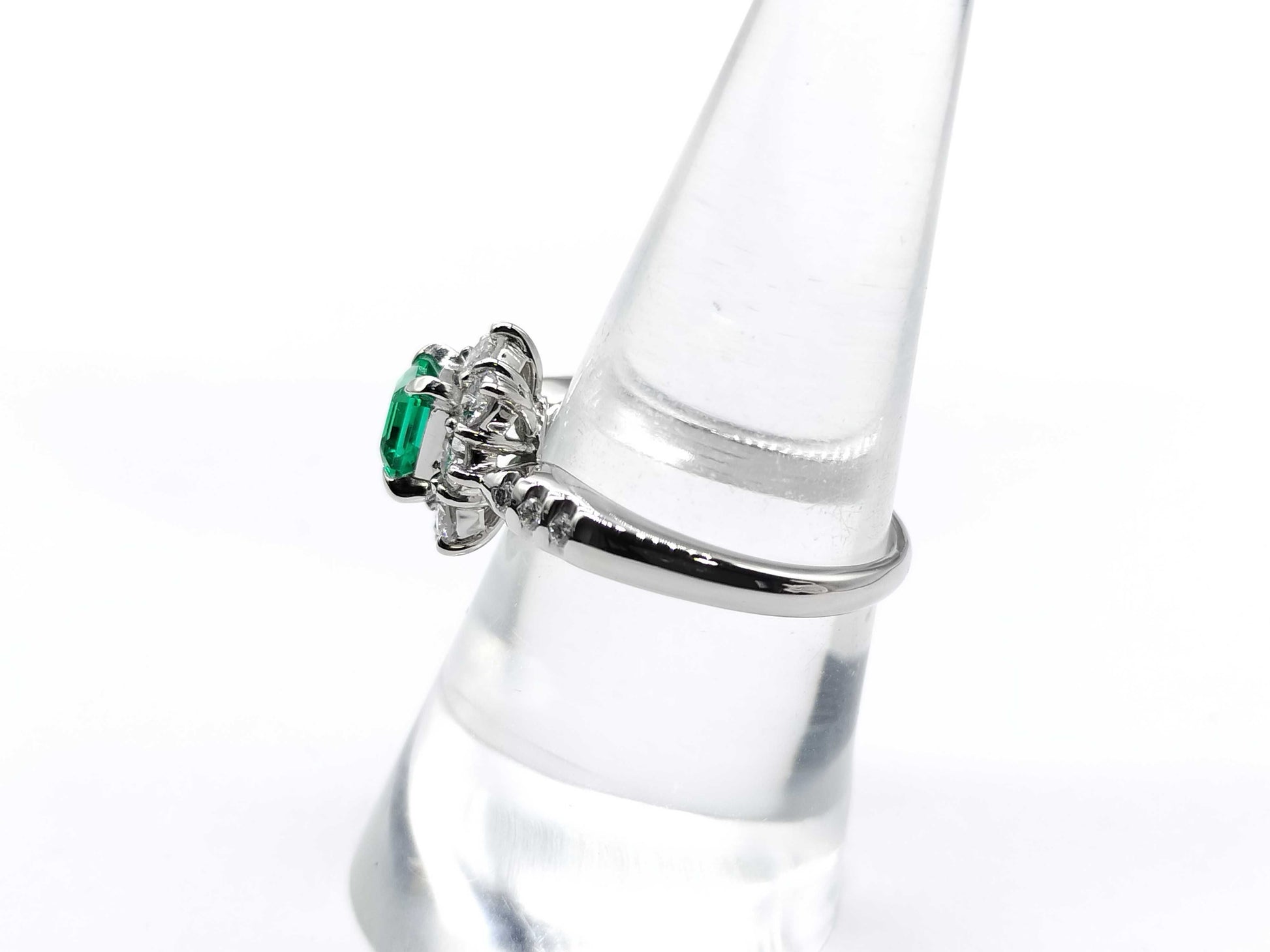 Non-Oil E0.62ct D0.8ct Pt900 7.3g Ring 