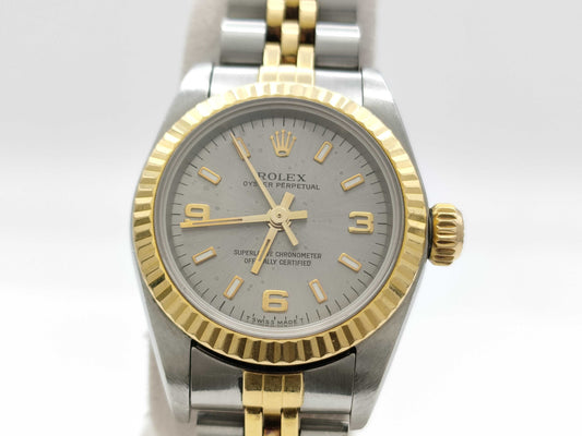 ROLEX 67193 U2*1**2 Gray Dial Women's Watch