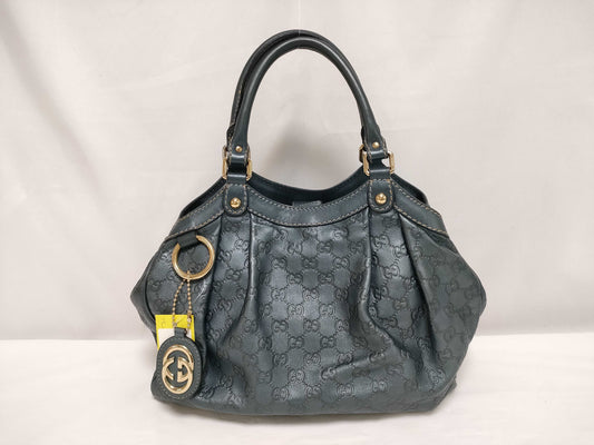 GUCCI Sukey Shima Leather Tote Bag
