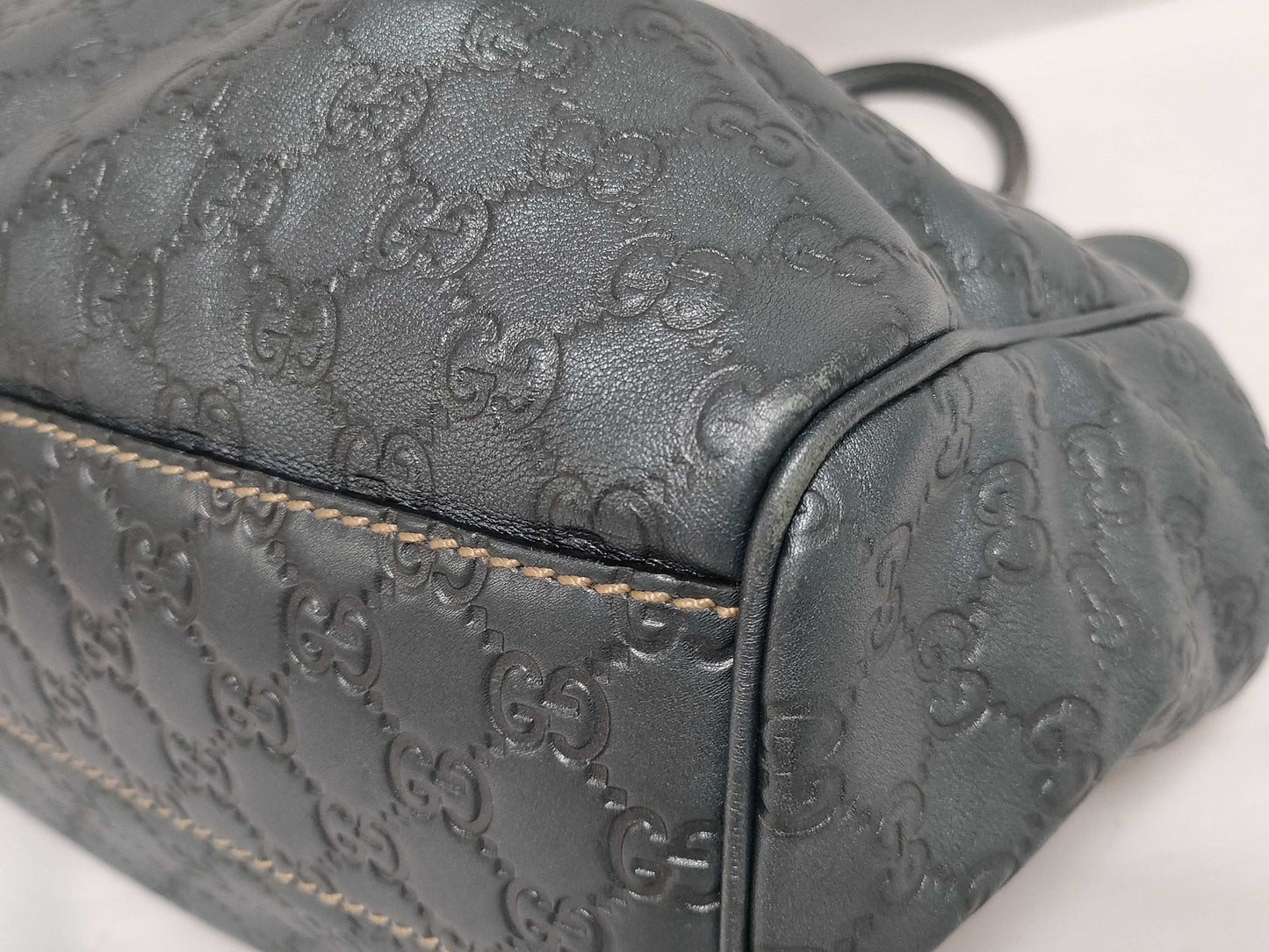 GUCCI Sukey Shima Leather Tote Bag