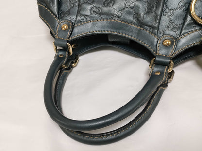 GUCCI Sukey Shima Leather Tote Bag