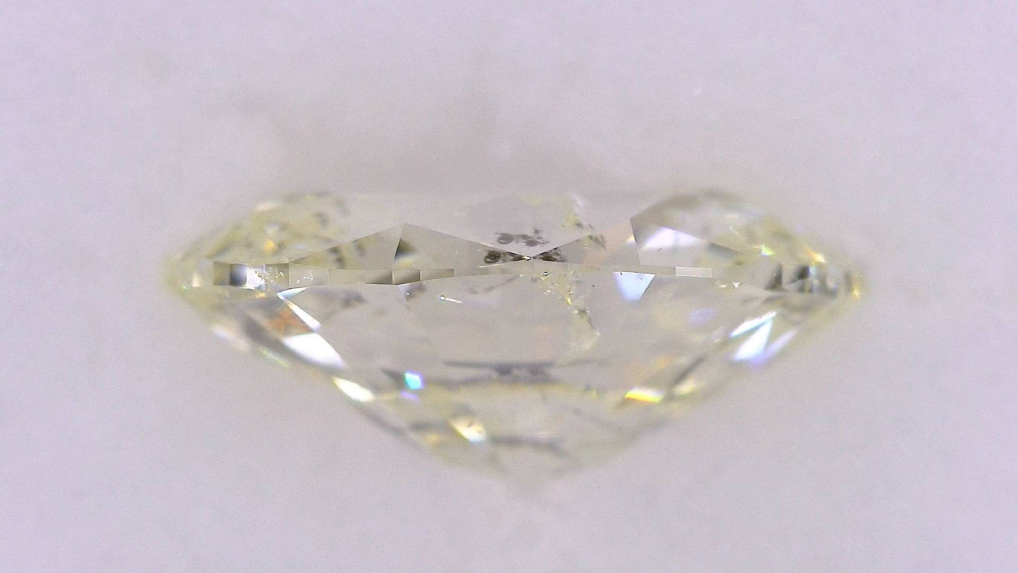 2.012ct UNDER N)VERY LIGHT YELLOW I-1 ****/GD/GD FAINT NATURAL 9.94-7.23X4.17mm OV Diamond Loose