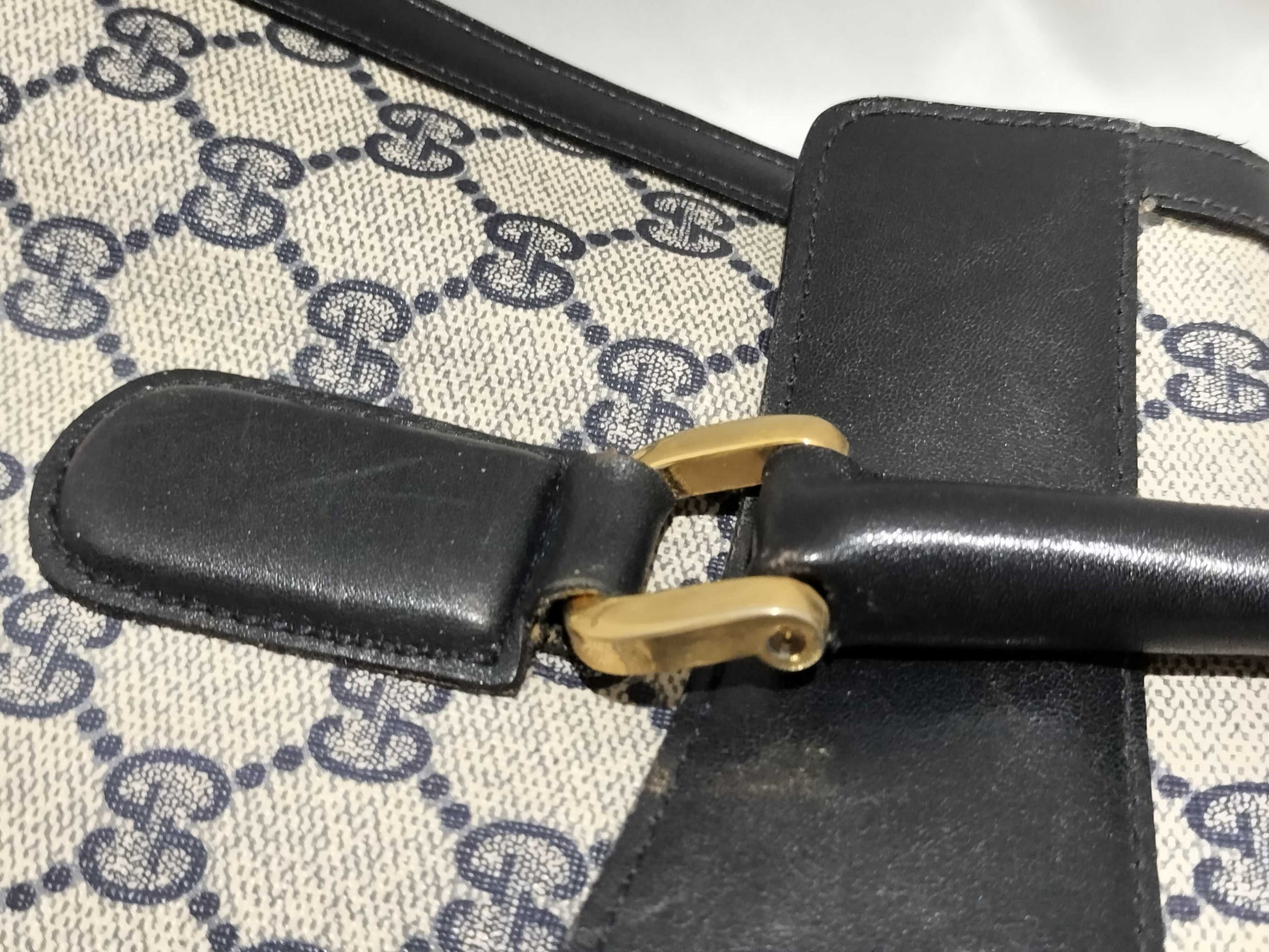 GUCCI GG Canvas Old Sherry/Push/Hand Handbag