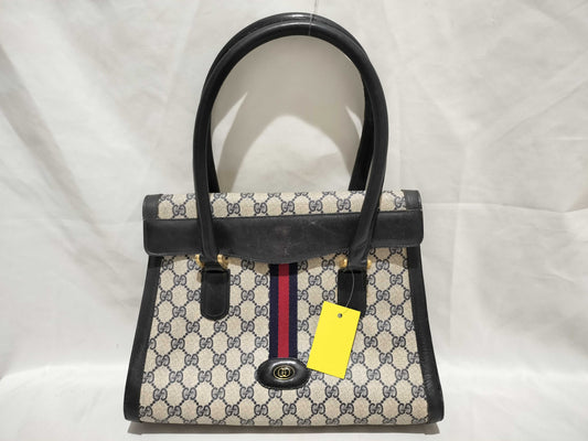 GUCCI GG Canvas Old Sherry/Push/Hand Handbag