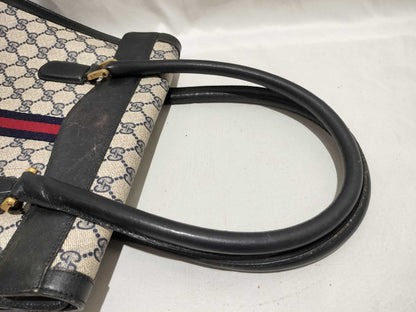 GUCCI GG Canvas Old Sherry/Push/Hand Handbag