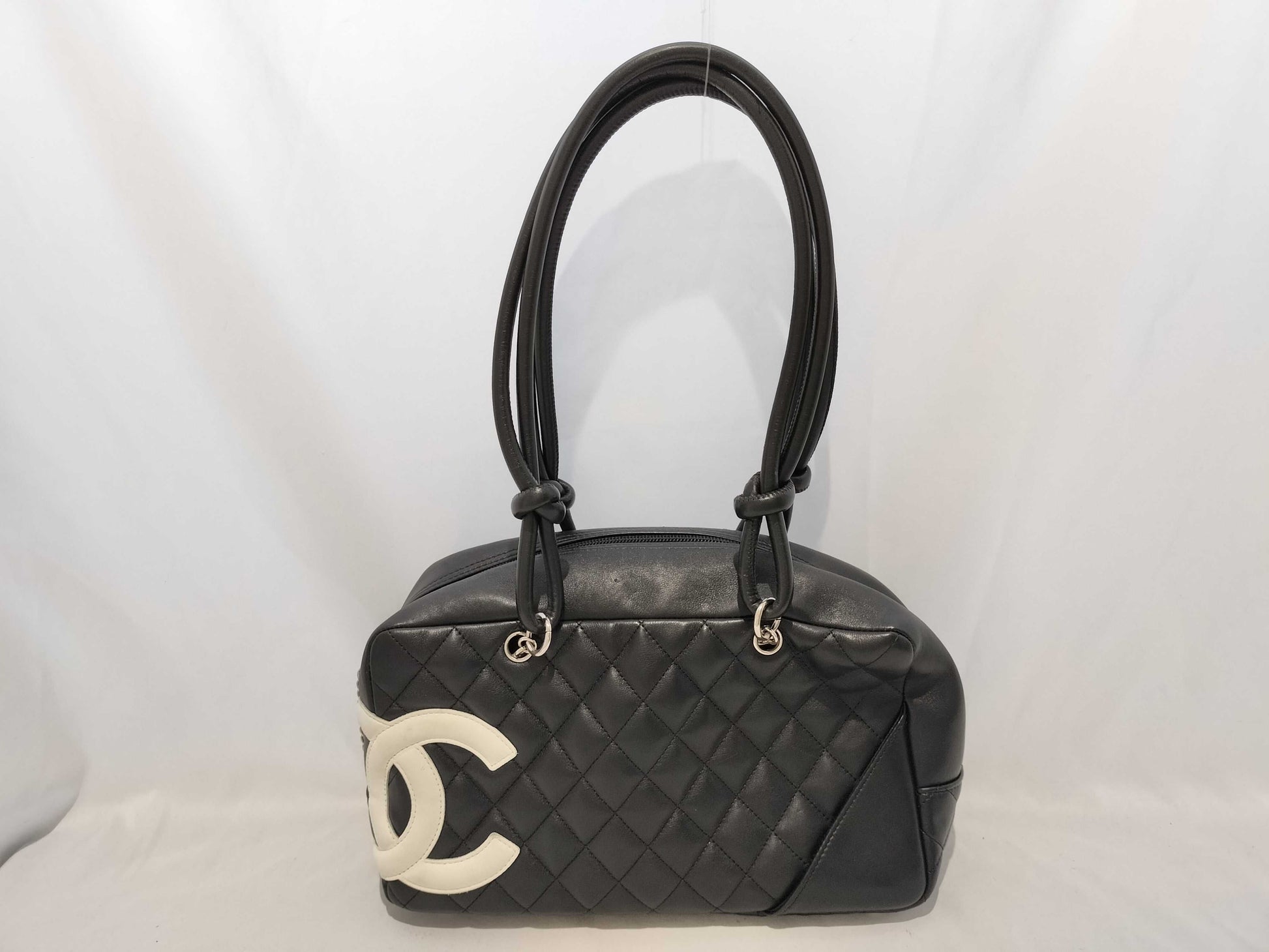CHANEL Cambon Bowling Tote Black Handbag