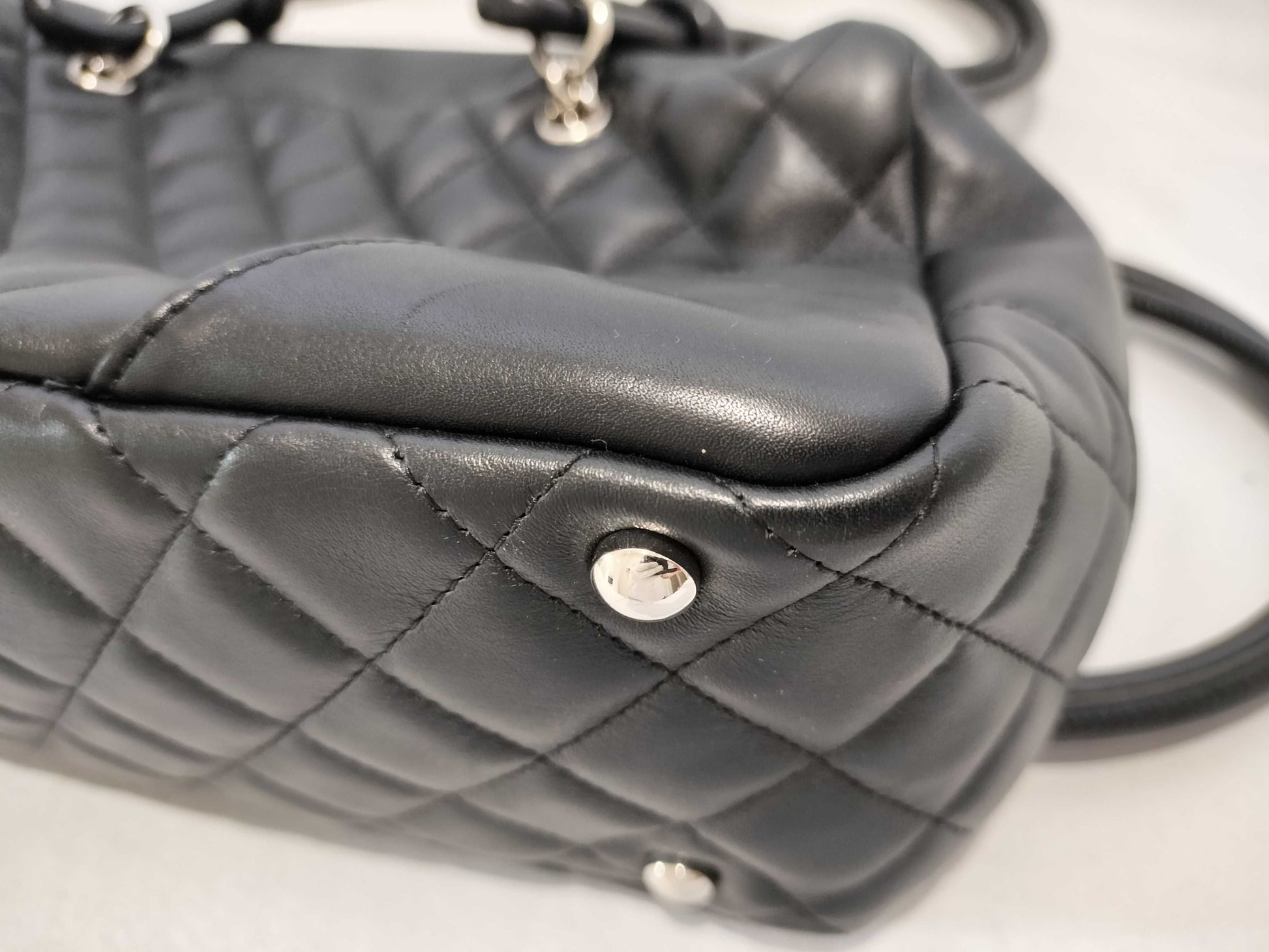 CHANEL Cambon Bowling Tote Black Handbag