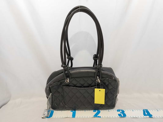 CHANEL Cambon Bowling Tote Black Handbag