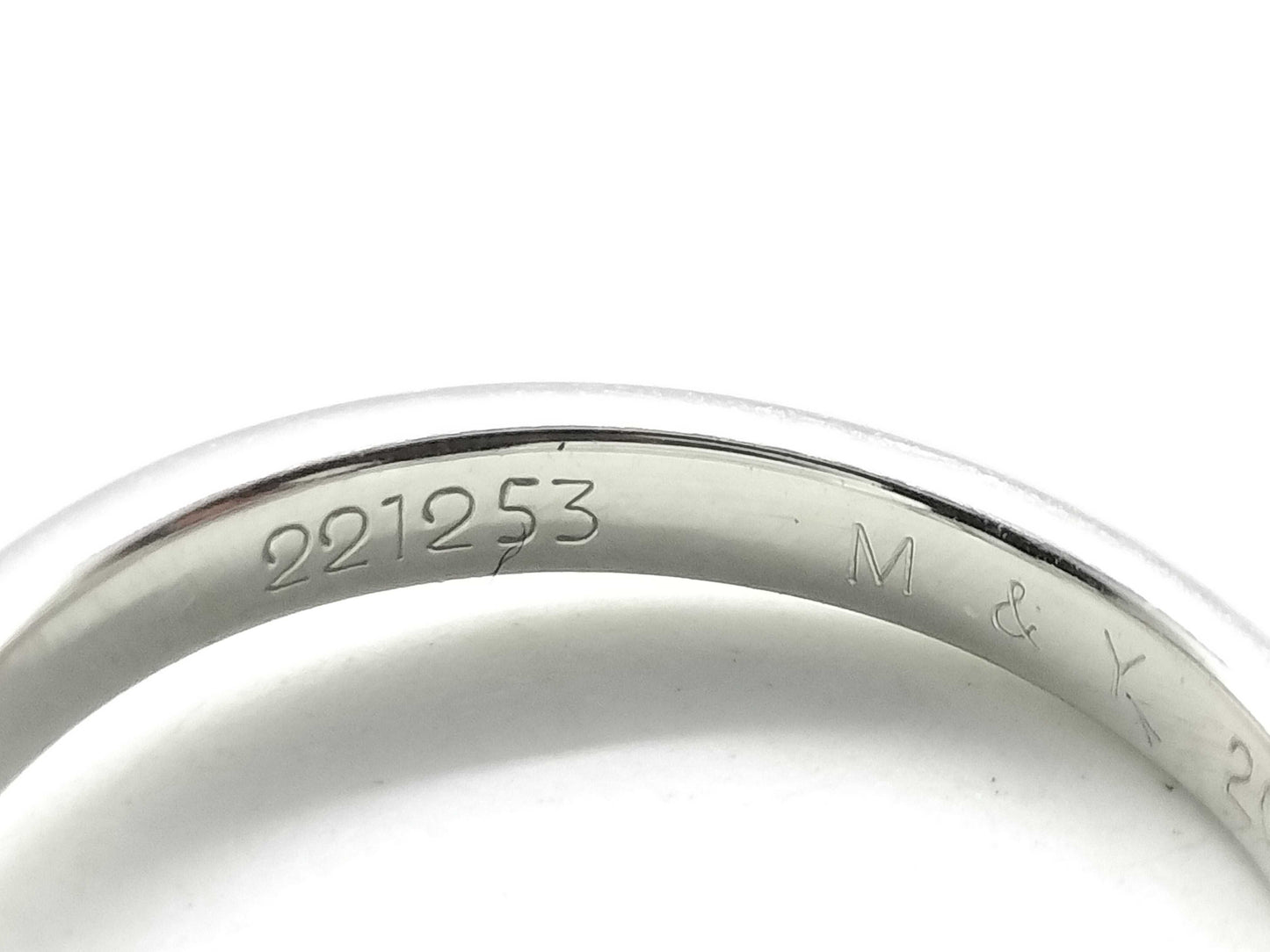 HARRY WINSTON HW Logo D0.72ct Pt950 4.8g Ring 