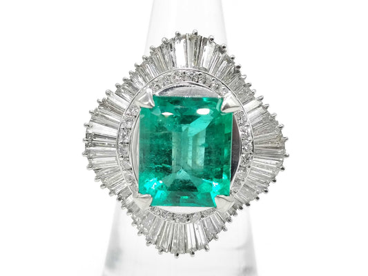E6.80ct D3.45ct Pt900 19.3g Ring 