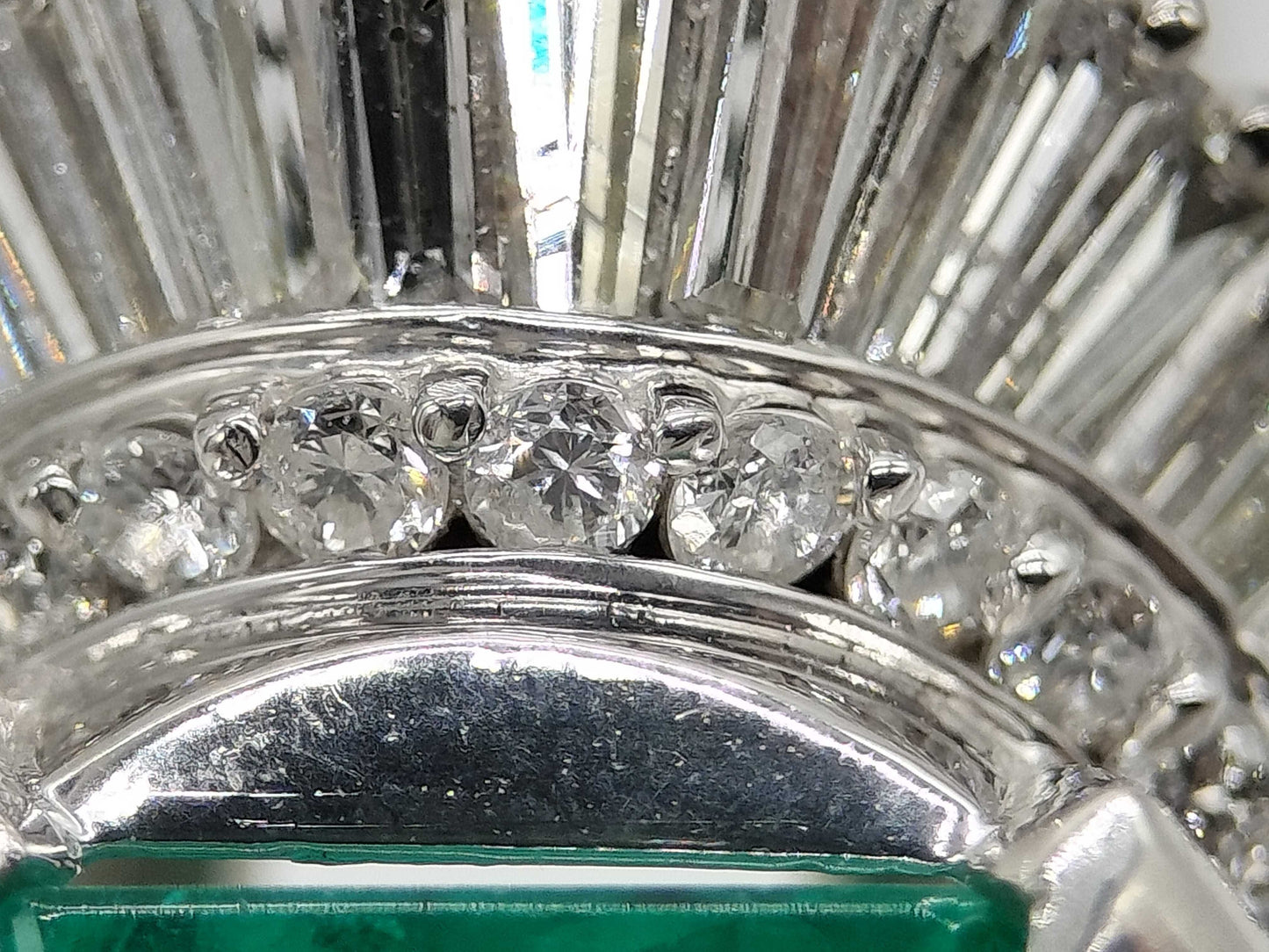 E6.80ct D3.45ct Pt900 19.3g Ring 