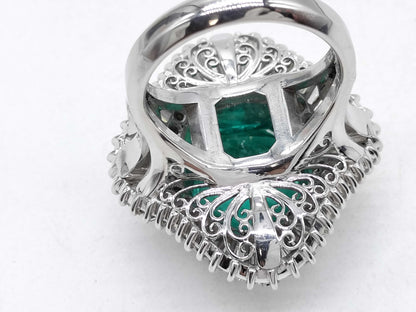 E6.80ct D3.45ct Pt900 19.3g Ring 