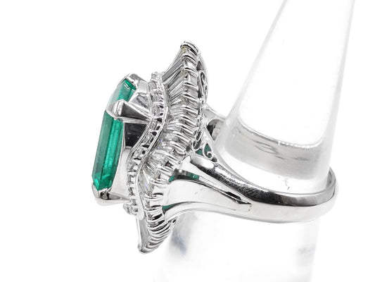 E6.80ct D3.45ct Pt900 19.3g Ring 