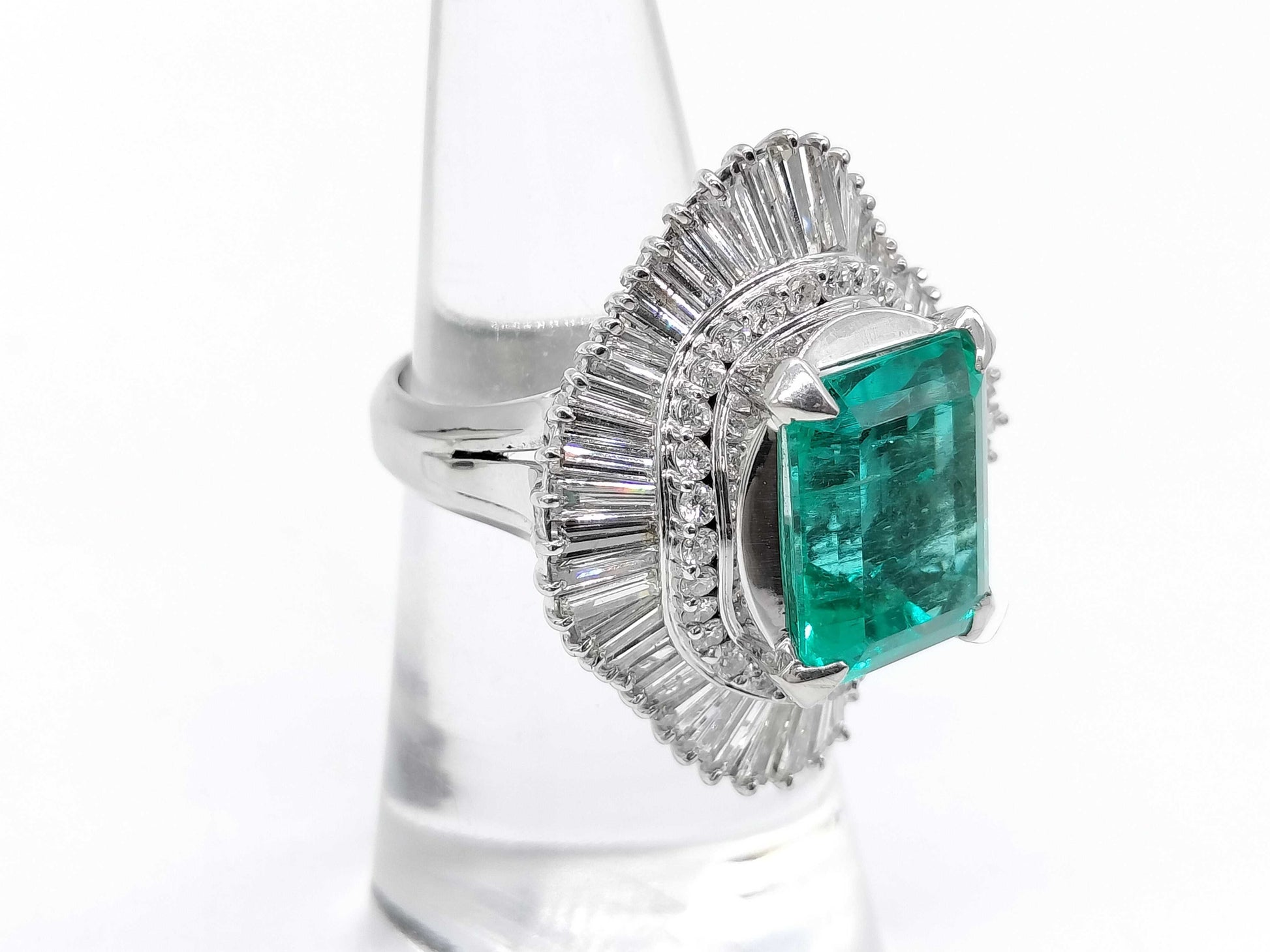 E6.80ct D3.45ct Pt900 19.3g Ring 