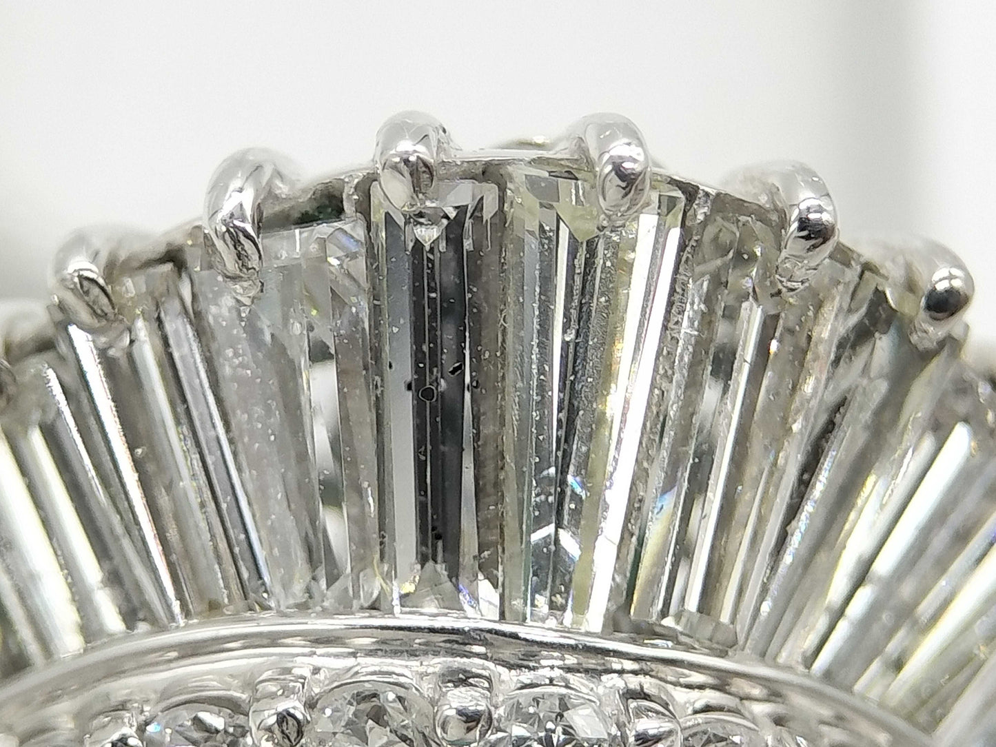 E6.80ct D3.45ct Pt900 19.3g Ring 