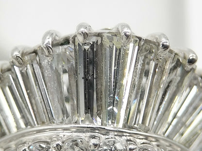 E6.80ct D3.45ct Pt900 19.3g Ring 