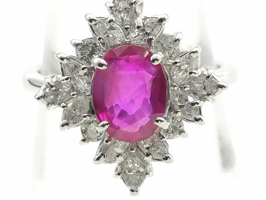 R1.62ct D0.78ct PT900 7.1g Ring 
