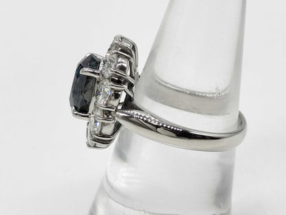 AX 3.84ct D 2.54ct Pt900 10.0g Ring 