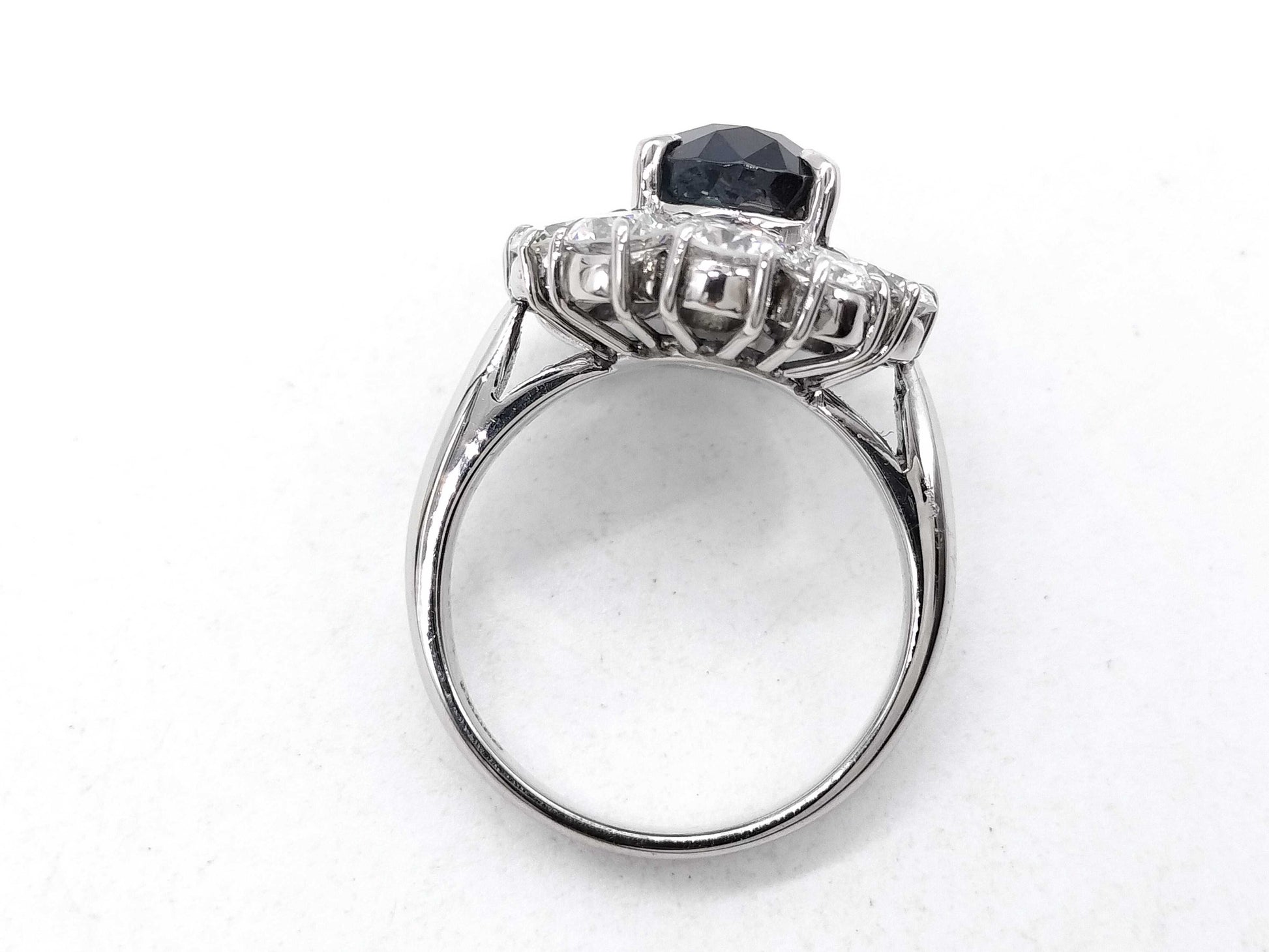 AX 3.84ct D 2.54ct Pt900 10.0g Ring 