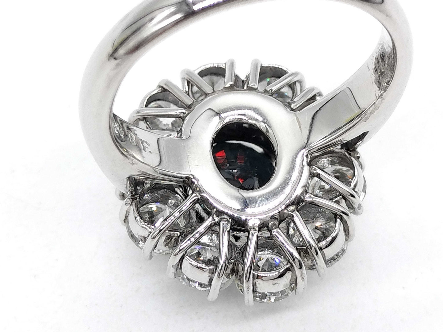 AX 3.84ct D 2.54ct Pt900 10.0g Ring 